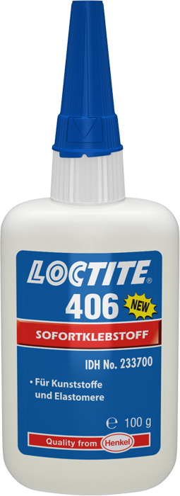 Loctite 406 niedrigviskoser Sofortklebstoff für Elastomere und